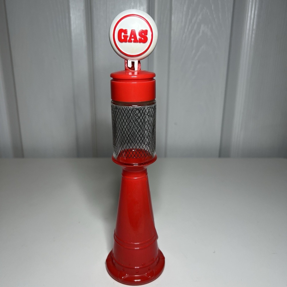 vintage red glass‎ Avon "Remember When" gas pump aftershave decanter